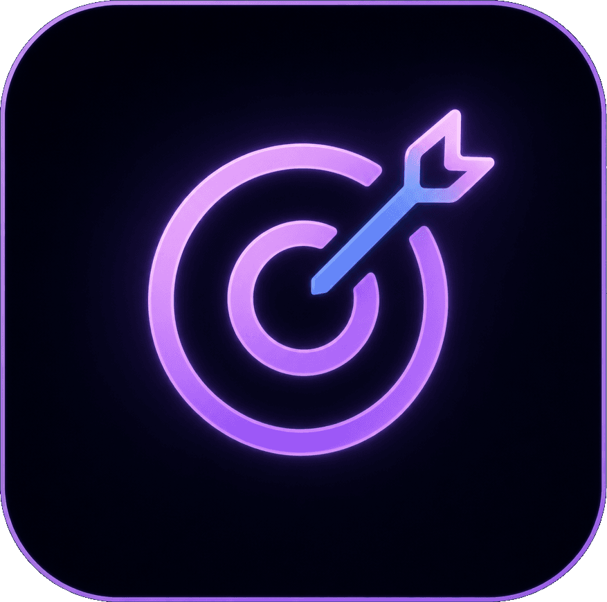 Target with an arrow in the bullseye, representing high-impact keyword research