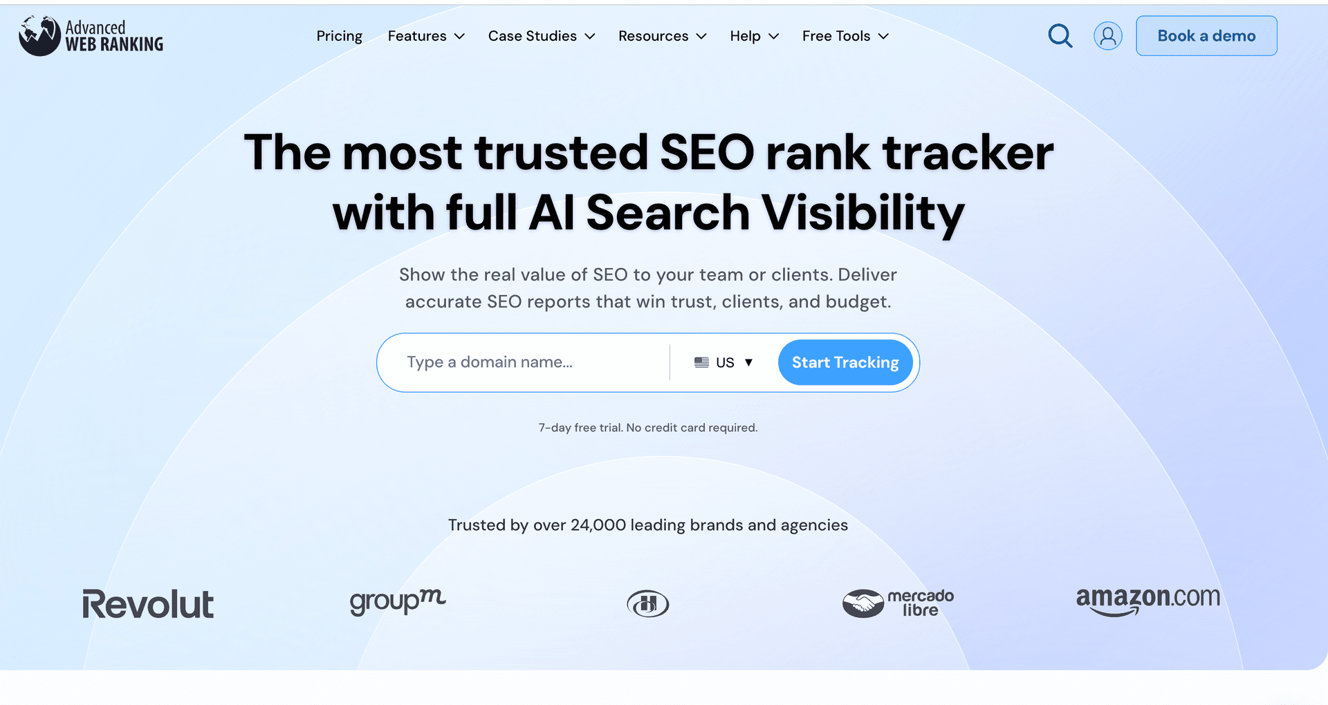 Advanced Web Ranking homepage