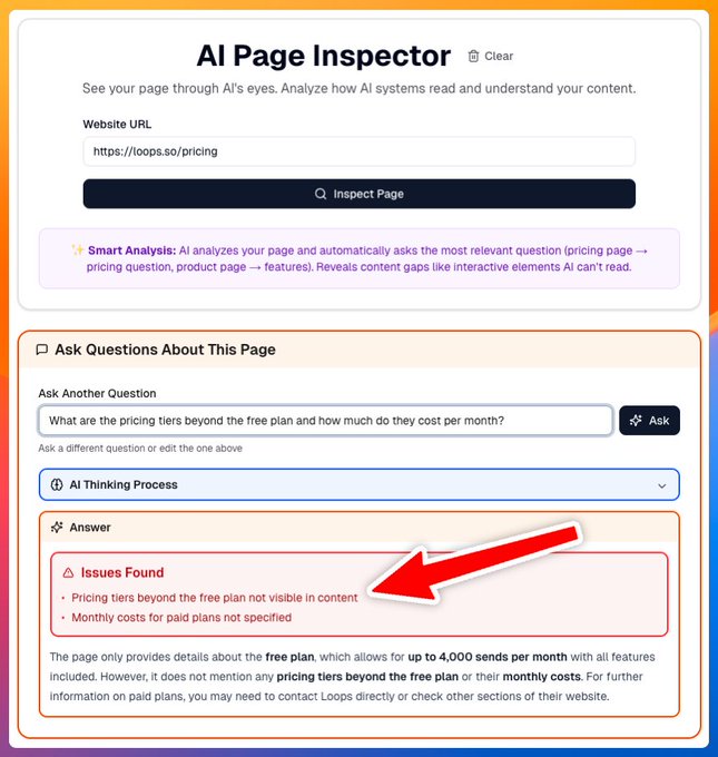 ChatGPT using Encharge's blog post to answer questions about Loops.so