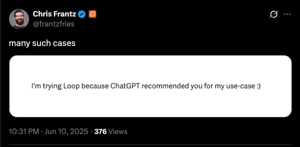 Social proof tweet