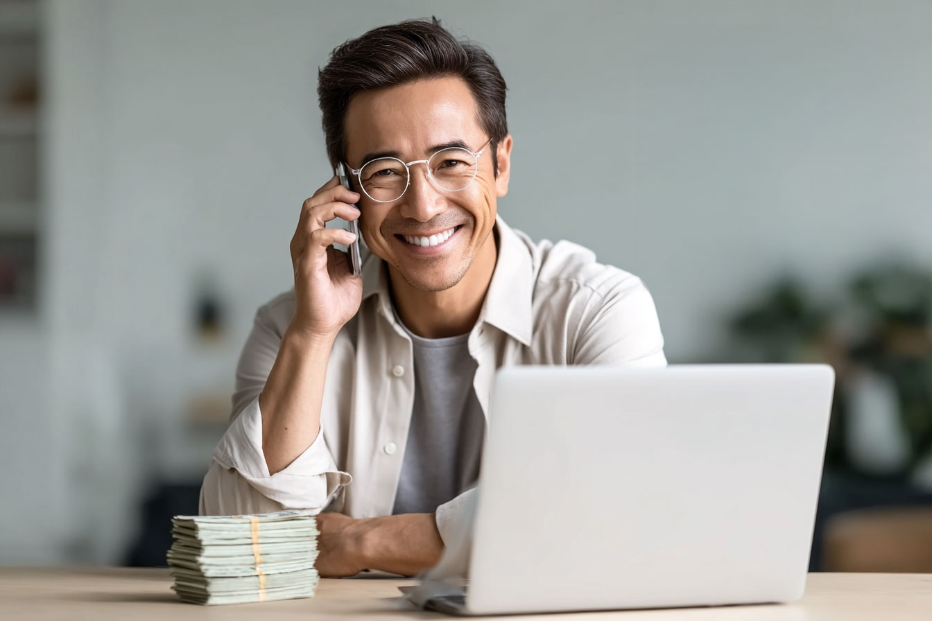 Professional checking AI visibility reports